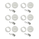 6Pcs 2" Nylon Round Flush Pull Hatch Latch Slam Latch for RV Marine Boat White