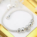 Infinity Charms Bracelet Lucky Bead Chain Women Charm Cuff Bangle Jewelry Gif BX