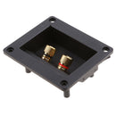 MagiDeal Car Stereo 2way Speaker Box Terminal Round Square Connectors Red