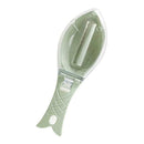 Manual Fish Scale Remover Scaler with Lid Fish Shape Home Kitchen Tool Green
