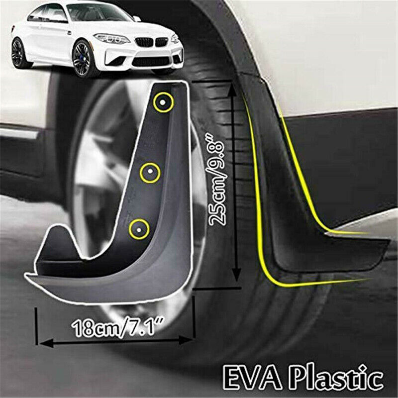 4pcs Car Accessories Black Universal Mud Flaps Guards Splash Molded Front R BX