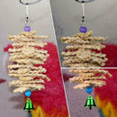 Parrot Bird Wooden Grass Chewing Bite Hanging Cage Bell Swing Climb Pet-Sup G0P0