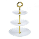 1Set Cake Stand 3 Layers Wedding Cake Plate Stand Dessert Fruits Vegetable