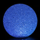 White Plastic Crystal Ball Design Change Colorful Light LED Lamp 4.7" Dia