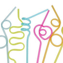 10 pieces Straws with knots Curly Straws Straws Table Decoration for Kids B