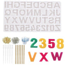 232 IN 1 Crystal Epoxy Letters Digitals Silicone Mold Jewelry Pendant Making #