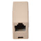 6P4C RJ11 Female/Female Coupler of Phone Cord Adapter Beige N2G1