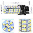 2Pcs White 3157 3156 Car Reverse Light Backup 68-SMD LED Bulb Lights 3057 3 N Kw