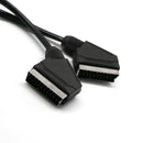 Scart Cable 21-pin 1.5m TV DVD VCR Audio Video Lead Fully Wired Male to male