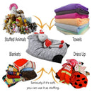 Modern stuffed storage bean bag storage as chair portable children's clothi