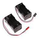 2 Pieces AA Battery Holder Case Slot Holder Plastic Storage Box for RC Parts