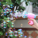 Plastic Electric Automatic Bubble Machine Fan Gun Blower Kids Playing Toys