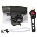 USB Rechargeable LED Bicycle Bright Bike Front Headlight+Rear Tail Light Set P5L