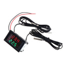 DC 4-28V Precision Dual Digital Display Thermometer NTC Waterproof Metal Probe