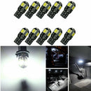 New 10 x Canbus T10 194 168 W5W 5730 8 LED SMD White Car Side Wedge Light Bulb