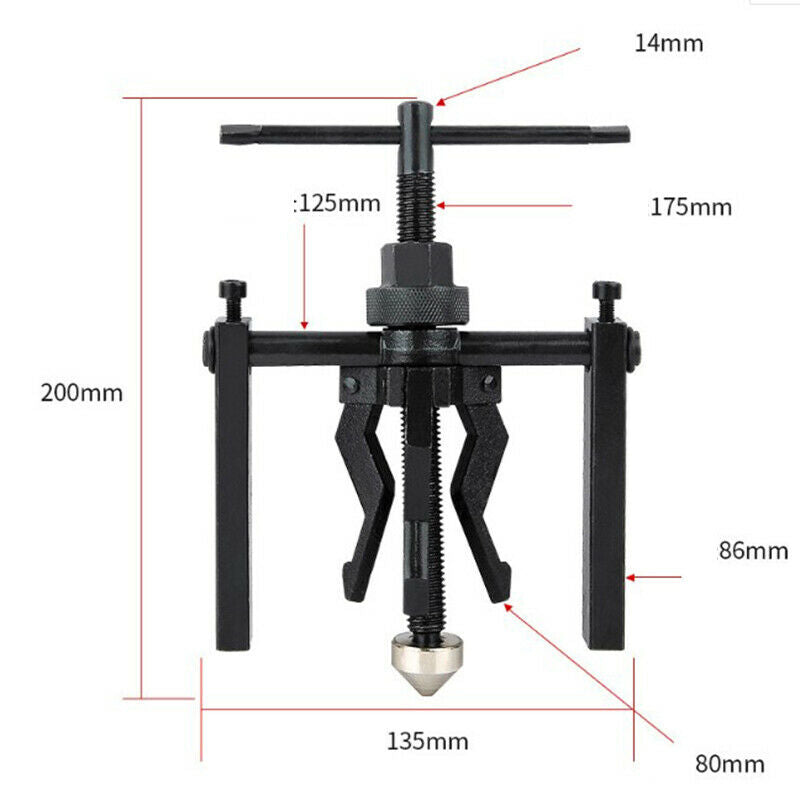 3-Jaw Inner Bearing Puller Gear Extractor Heavy Duty Automotive Machine ToolS Ew