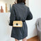 Fashion Messenger Bag Women Leather Metal Buckle Shoulder Handbag (Yellow) A