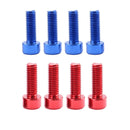 8 Pieces Aluminum Alloy Water Bottle Cage Bolts Screws for Mountain Bike Bicycle