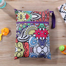 Waterproof Reusable Wet Bag Printed Diaper Nappy Bags with Two Zipper (A) A