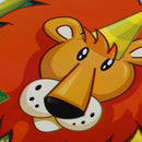 10pcs Safari Animals Gift Bags Plastic Loot Bags Candy Bag Kids Birthday Deco*
