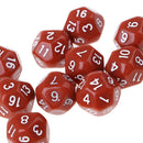 10pcs 16 Sided D16 14mm Acrylic Opaque Dice for Role Playing Game RPG Coffe