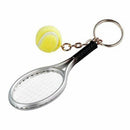 1 piece Mini Tennis Racket Keychains Creative Alloy Tennis Ball Racket Keyr S1Q5