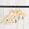 5x Wooden Coat Hanger Suit Garment Clothes Wardrobe Wood Hangers with Clip