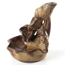 Ceramic Backflow Incense Burner Cones Lotus Leaf Fragrant Smog Home Decor