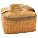 Portable insulated thermal cooler lunch box imitation rattan picnic container ^