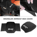 Soft Auto Car Leather Armrest Pad Center Console Box Cover Cushion For Jeep KRP