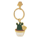 New Cute Potted Plant Cactus Shape Key Ring Keychains Keyrings Chain for Wo