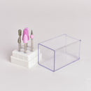 7 Holes Nail Art Drill Bit Holder Stand Displayer Organizer Manicure Box LJ