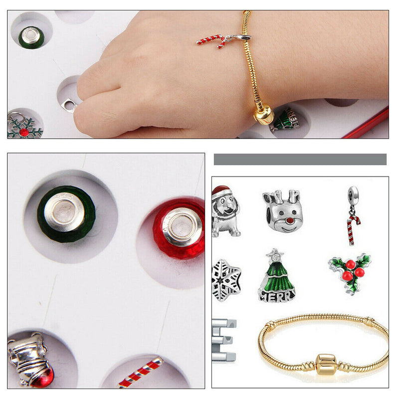 1 Set Themed Decorative Chain Christmas Bracelet Kit Chic Wrist DIY Ornament