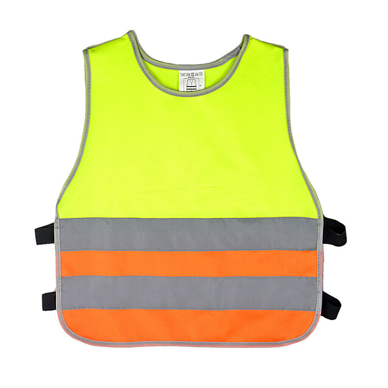 Kids Reflective Vest Traffic with Reflective Strips Outdoor Walking Age 3-12 S