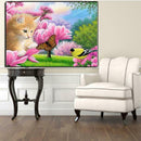 Butterfly Cat 5D Diamond DIY Painting Kit Home Decor Craft 40 X 30cm