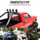 Metal Roll Cage Bucket with 6 LED Lights for 1/10 RC Rock Track Car Axial