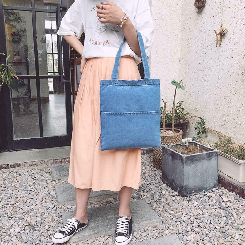 Denim Women Shoulder Crossbody Bags Large Capacity Handbag (Style 1 Light)