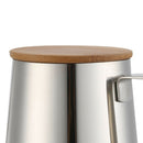 Hand Drip Wood Lid Coffee Pot Narrow Spout Stainless Steel Pour Over Restaurant