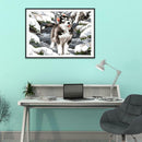 5D DIY Full Drill Diamond Painting Wolf Embroidery Mosaic Craft Kit Decor