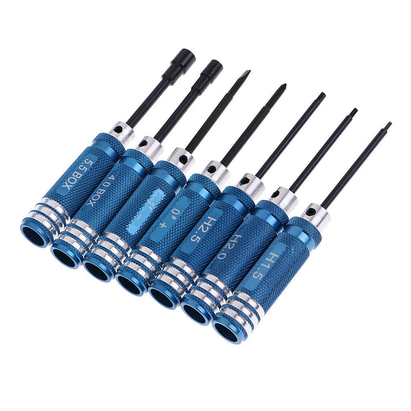 7 Pieces High Quality Screwdriver Set Screw Drivers Phillips Screwdriver Blue