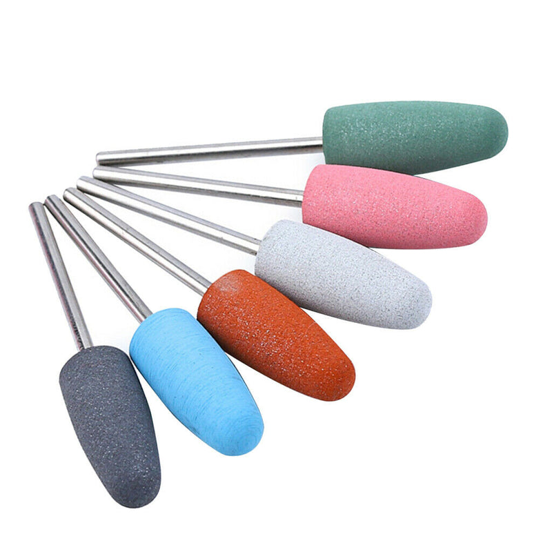 Colorful Silicone Buffing Bits for Nails, Pack of 6