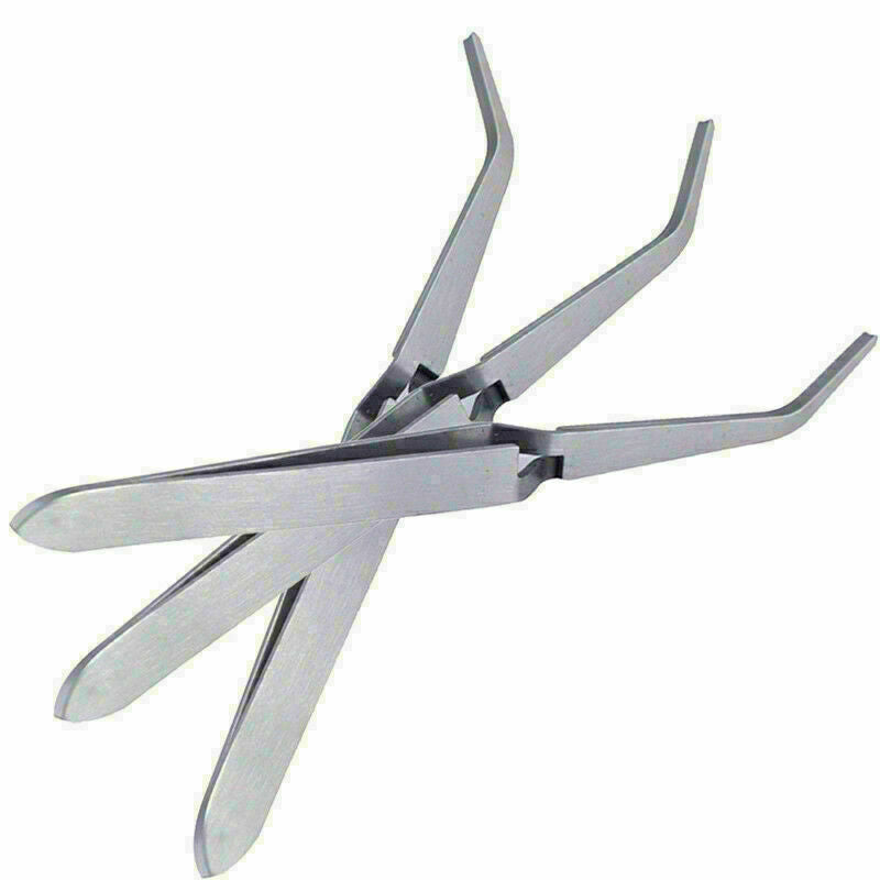 Stainless Steel Nail Pincher Pinching Pinch Clamp Tool Art-Tweezers M2G7 T5 M1O8