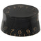 4-Piece Black Acrylic + Plastic Top Hat Guitar Speed Bell Knob Volume Tone
