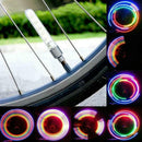 Colorful Bicycle Wind Wheels Bike Tire Valve Cap Spoke Neon Lights Lamp