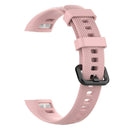 Silicone Wrist Strap Band w/Steel Buckle for Huawei Honor Band 5/4 (Pink)