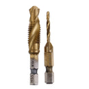 6X Hex Shank Titanium Plated Screw Thread Drill Bits Set Compound Tap M3- M10  Z