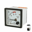 SQ48 Analog AC Current Panel Meter Ammeter 0-15A Gauge White + Black E4F7