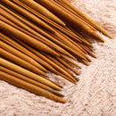 36Pcs 18Sizes Carbonized Bamboo Knitting Needles Single Smooth Crochet Knit Tool
