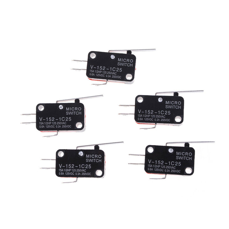 5X V-152-1C25 Straight Hinge Lever AC DC Micro Switch Limit Switch A Pg