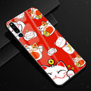 Protective Glass Phone Cover Case for Huawei Honor Magic 2 Rich Cat